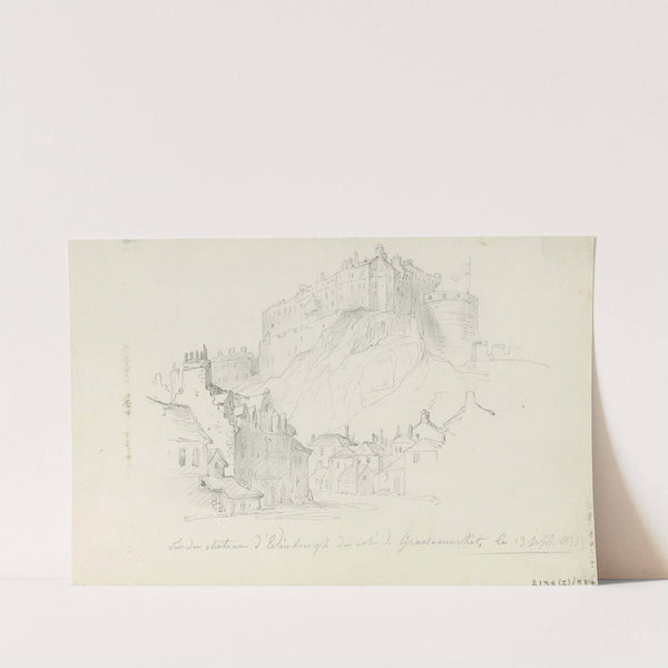 Edinburgh Castle Seen from Grassmarket by Nicaise De Keyser