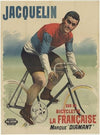 Edmond Jacquelin sur sa bicyclette La Française marque Diamant (1898)