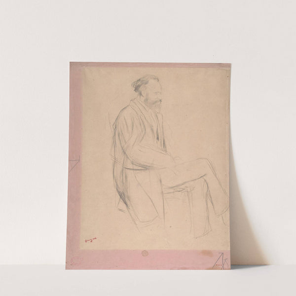 Édouard Manet Seated, Right Profile (ca. 1865) by Edgar Degas