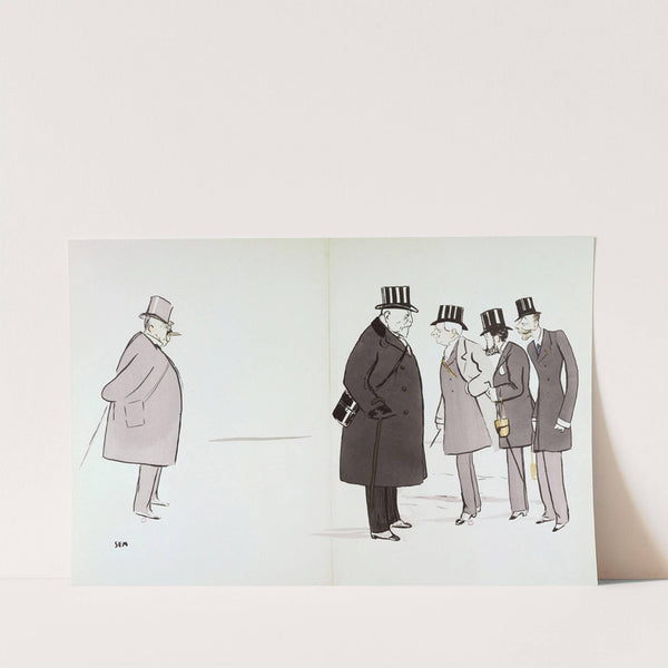 Edouard VII, Auguste d’Arenberg, Antoine de Gontaut-Biron, le vicomte Emmanuel d’Harcourt, le comte Hallez-Claparède (1904) by Georges Goursat (Sem)