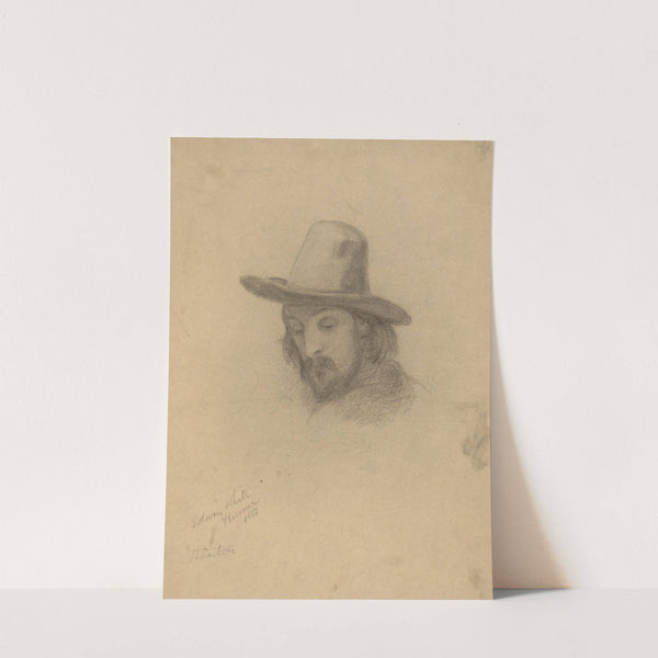 Edward Winslow, sketch for Signing of the Compact in the Cabin of the Mayflower by Edwin White