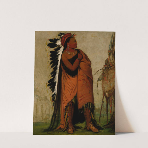 Eé-Hee-A-Duck-Cée-A, He Who Ties His Hair Before by George Catlin