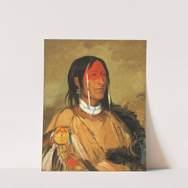 Eeh-Tow-Wées-Ka-Zeet, He Who Has Eyes Behind Him (Also Known As Broken Arm), a Foremost Brave by George Catlin