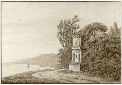 Een antiek monument in de omgeving van Taragone
