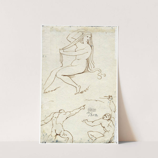 Een drietal figuren by David Humbert de Superville