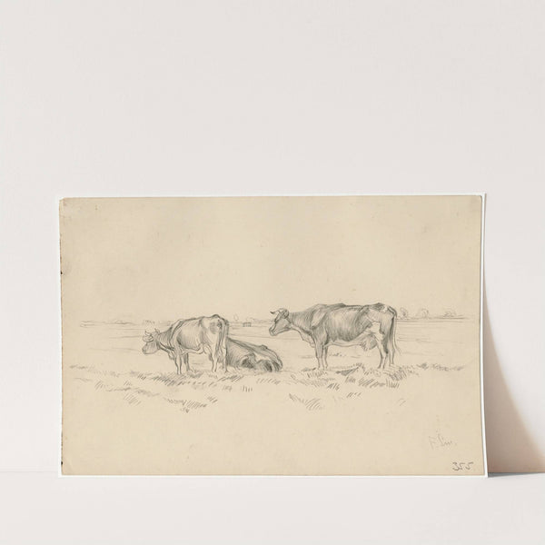 Een drietal koeien in een wei by Frans Smissaert