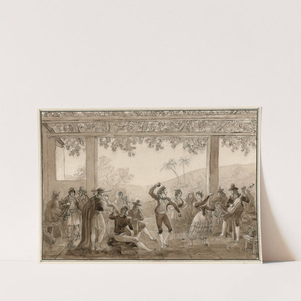 Een groep Spanjaarden danst de fandango by Otto Howen