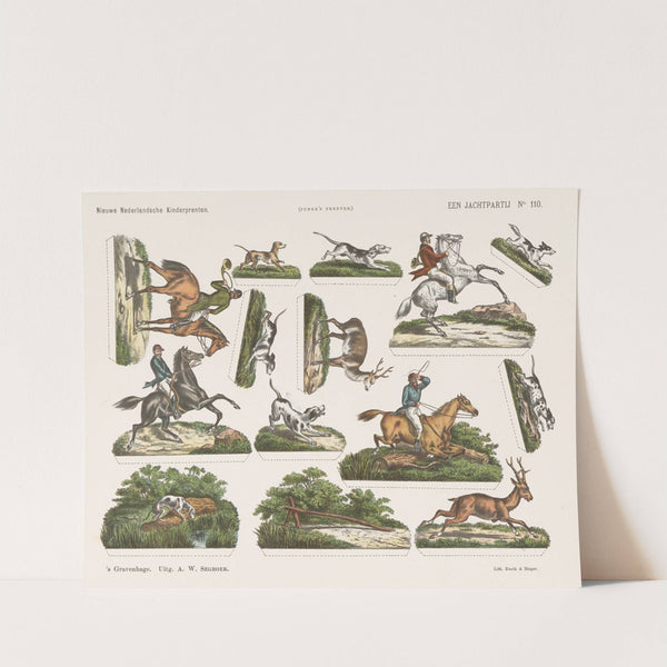 Een jachtpartij (1875-1919) by Emrik & Binger