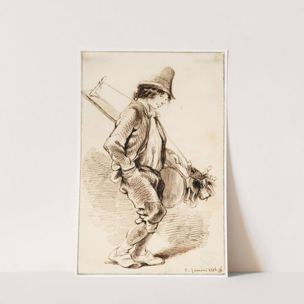 Een rondtrekkende poppenspeler by Pieter van Loon