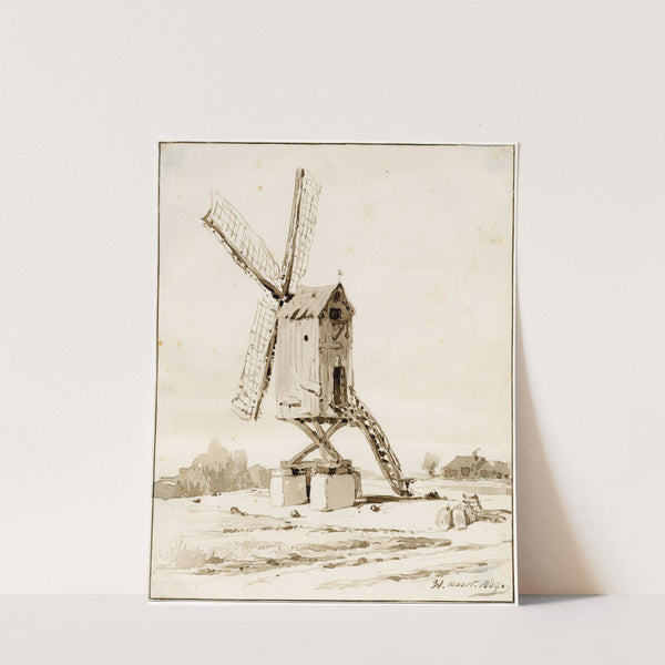Een standerdmolen by Pieter van Loon