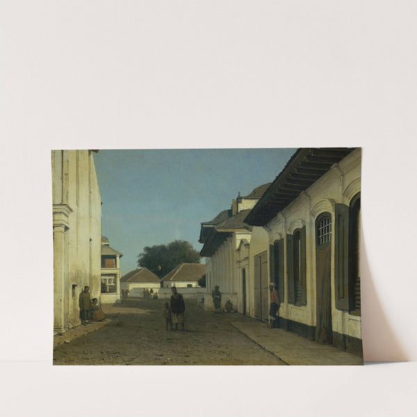 Een straat in het oude deel van Batavia (c. 1860 - c. 1880) by Jan Weissenbruch