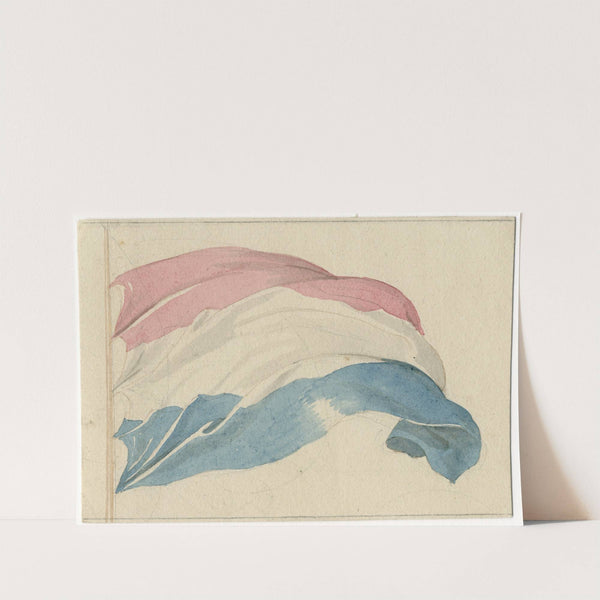 Een wapperende Nederlandse vlag by David Humbert de Superville