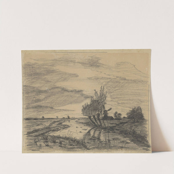 Een wetering bij Abcoude by Paul Joseph Constantin Gabriël