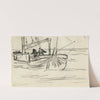 Een zeilschip op zee by Frans Smissaert