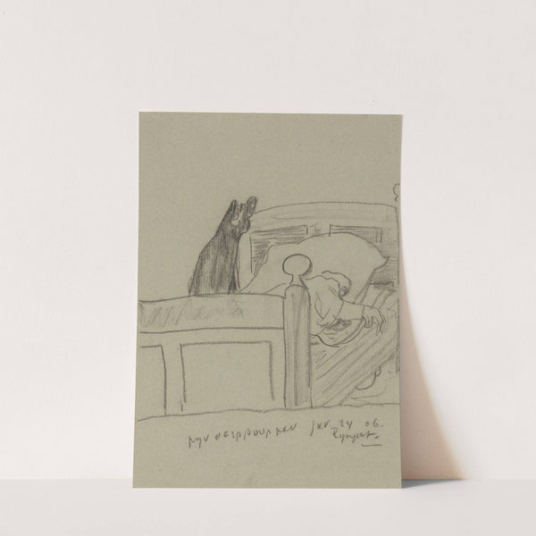 Een zieke in zijn bed by Theo van Hoytema