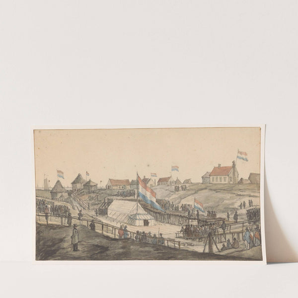 Eerstesteenlegging voor de Willemssluis, 1820 (1820) by Gerrit Lamberts