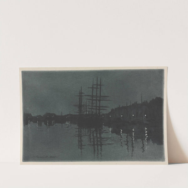 Effect of Moon at Dieppe (c. 1885) by Henri-Charles Guérard