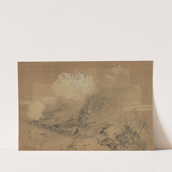 Effects of shells upon the enemies rifle pits at the crossing over the Rappahannock-June 5th by Alfred Rudolph Waud