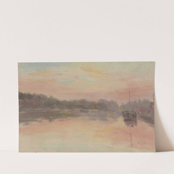 Effet de lumière au couchant sur un bateau amarré by Jeanne Jegou-Cadart