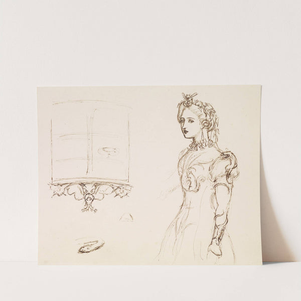 Effie Ruskin wearing a Dress decorated with natural Ornament by Sir John Everett Millais