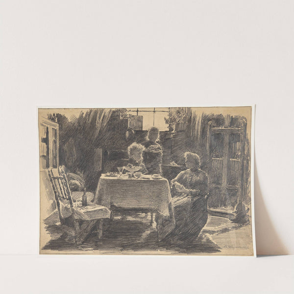 Eftermiddagste i kunstnerens atelier by Bertha Wegmann