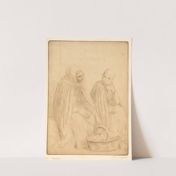 Egg-sellers, 1st plate (Les marchandes d’oeufs) by Alphonse Legros