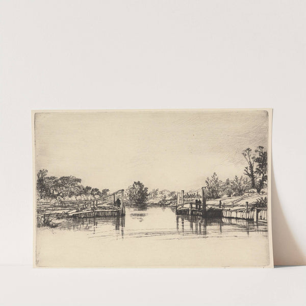 Egham Lock by Francis Seymour Haden