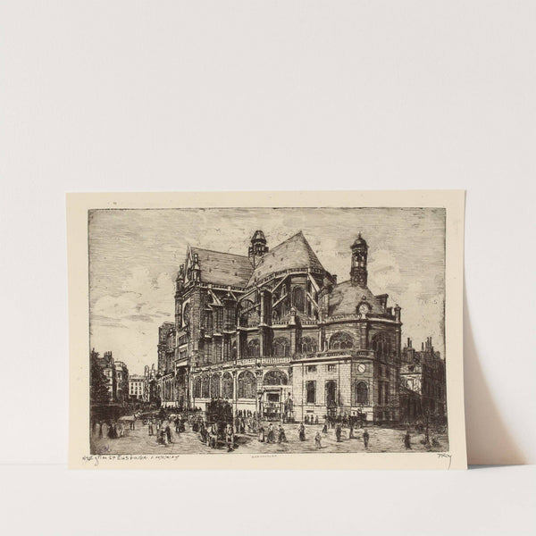 Eglise de Ste Eustache (19th Century) by Pierre-Marcel Roy
