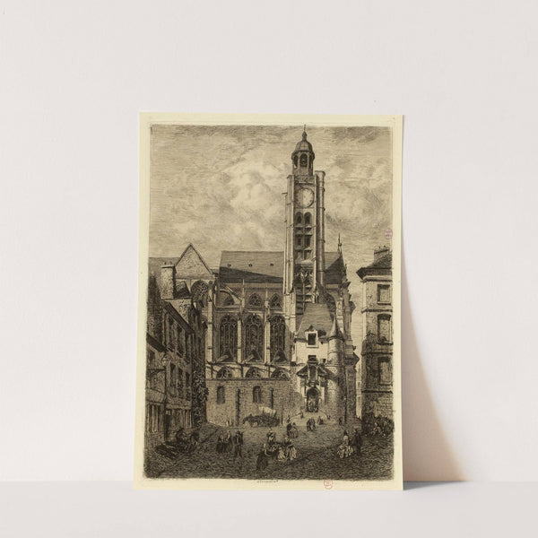 Eglise St-Etienne du Mont, côté nord (1866) by Alfred Alexandre Delauney