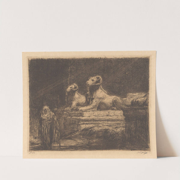 Egyptische tempelwachters (before 1933) by Marius Bauer