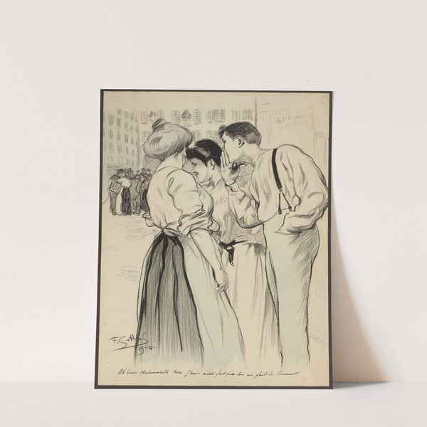 Eh bien Mademoiselle Rose, j’suis aussi fort que lui en faits de bonnets (1905) by Fernand Louis Gottlob