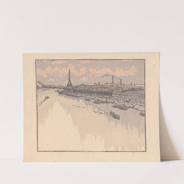 Eiffeltoren gezien van het viaduct van Auteuil (1891) by Henri Rivière