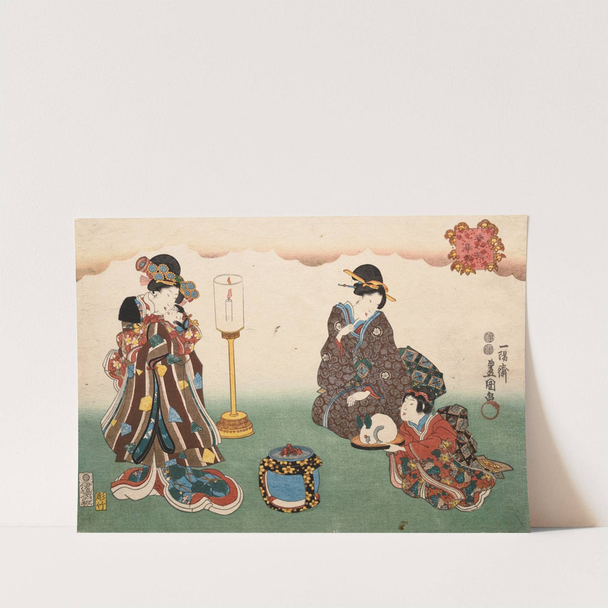 Eight Figural Views (Sugata Hakkei) Pl.1 (1850) by Utagawa Kunisada (Toyokuni III)