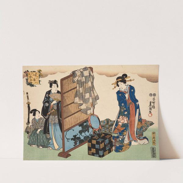Eight Figural Views (Sugata Hakkei) Pl.4 (1850) by Utagawa Kunisada (Toyokuni III)