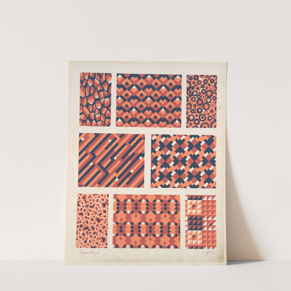 Eight geometric compositions by André Durenceau