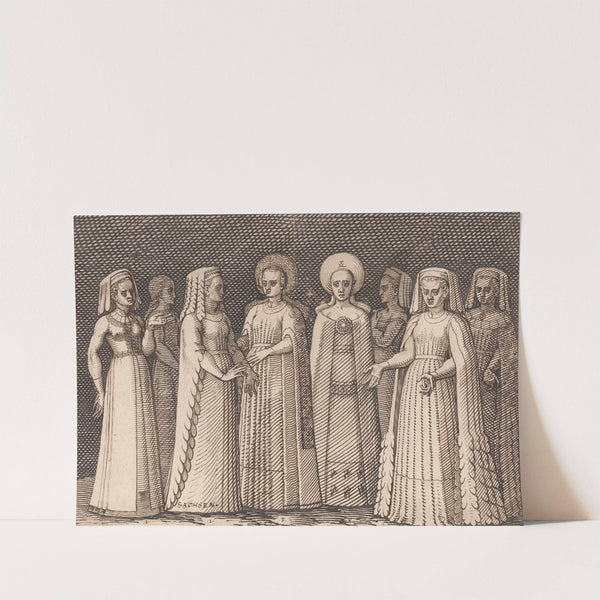 Eight Ladies In Ancient Costumes by Melchior Lorck