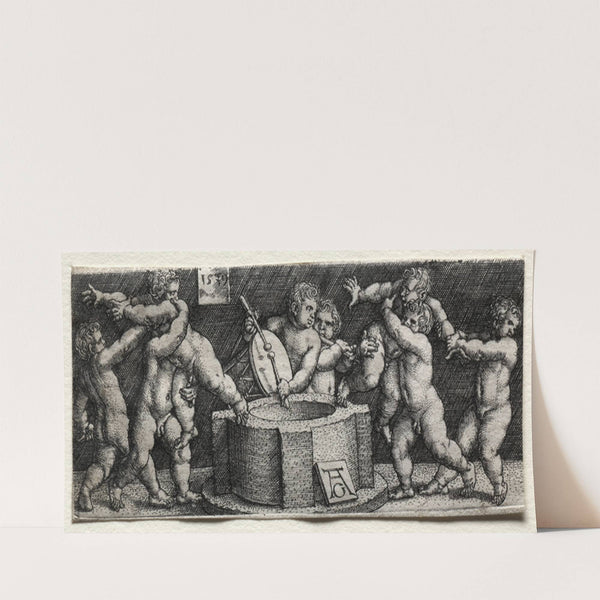 Eight Nude Children at a Well (1539) by Heinrich Aldegrever