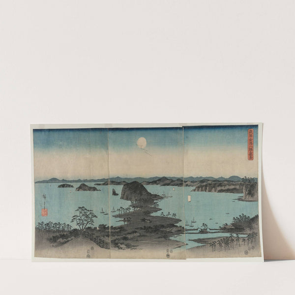 Eight Views of Kanazawa at Night (1857) by Andō Hiroshige