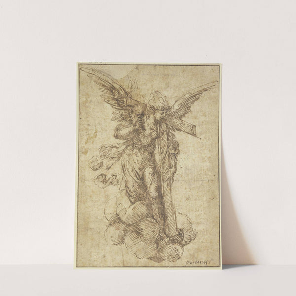 Ein Engel mit Kreuz und Kelch by Parmigianino