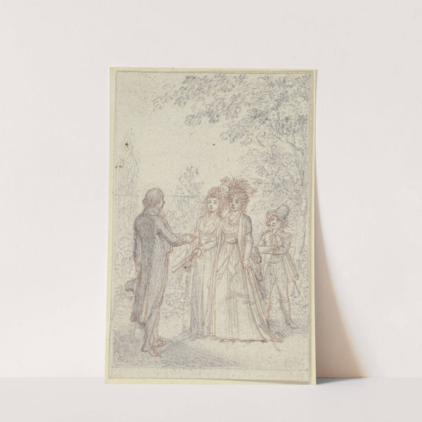 Ein Herr, halb vom Rücken gesehen, den Hut in der Linken by Daniel Nikolaus Chodowiecki