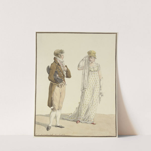 Ein Herr und eine Dame (Modebild) by Jan Anthonie Langendijk