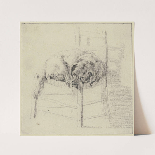 Ein Hund auf einem Stuhl liegend by Nicolaes Pietersz. Berchem