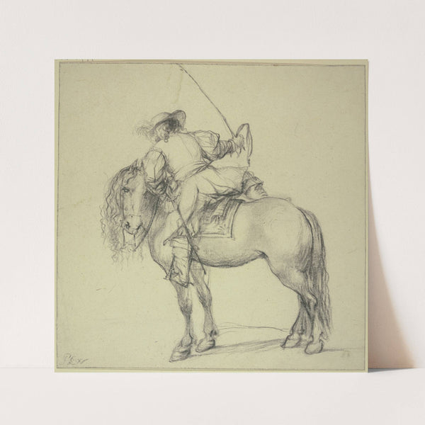 Ein Kavalier, der zu Pferde steigt by Pieter Wouwerman