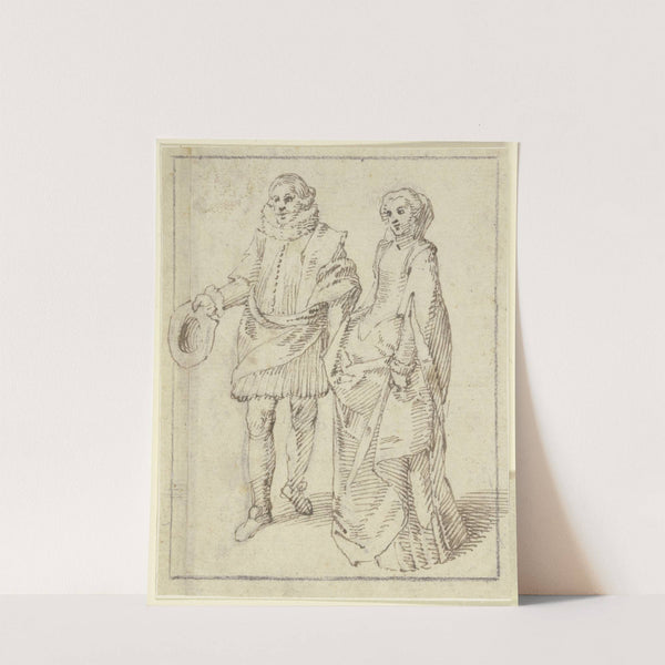 Ein Kavalier mit seiner Dame by Jacques Callot