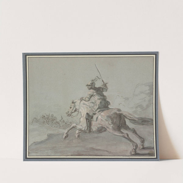 Ein Kürassier nach links springend by Jean-Baptiste Robin