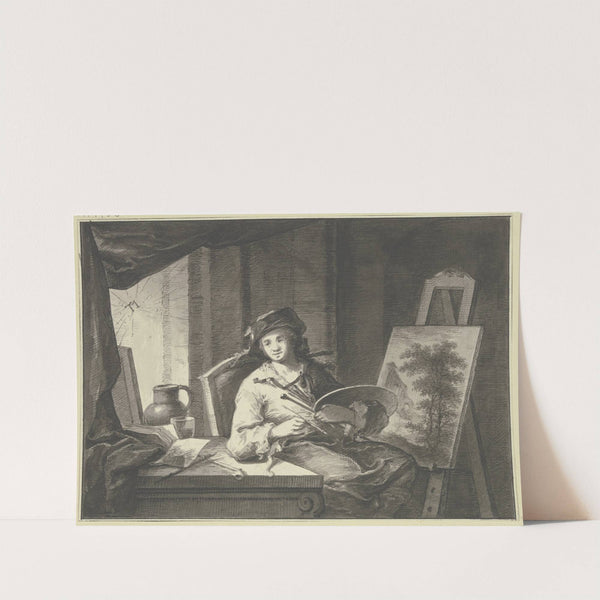 Ein Maler in seinem Atelier by Johann Georg Trautmann