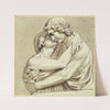 Ein sich umarmendes Liebespaar by Heinrich Meyer
