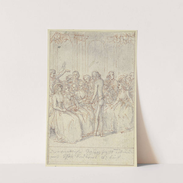 Eine Gruppe sitzender Damen, einige halten Tassen in den Händen by Daniel Nikolaus Chodowiecki