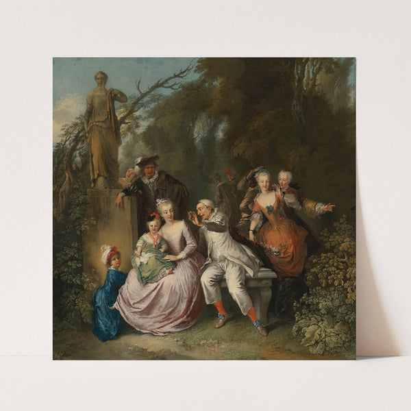 Eine komödiantische Aufführung in einem Park by Christian Wilhelm Ernst Dietrich