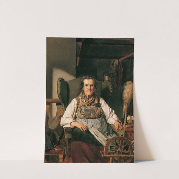 Eine Ramsauer Bäuerin am Spinnrad by Franz Eybl